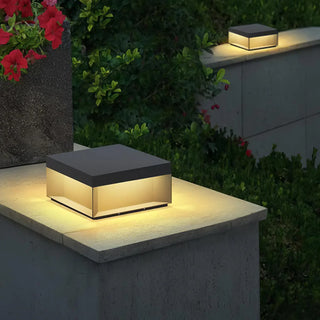 Modern Black Square Box Outdoor Light