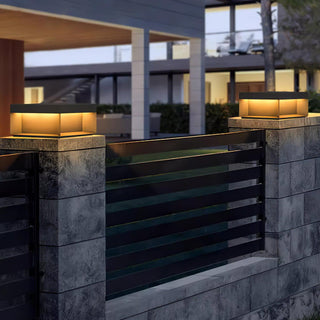 Modern Black Square Box Outdoor Light