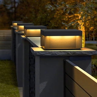 Modern Black Square Box Outdoor Light