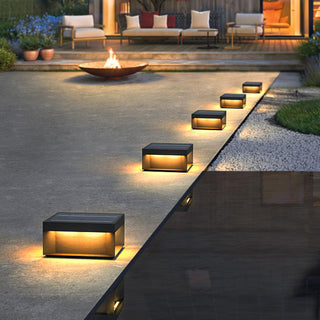 Modern Black Square Box Outdoor Light