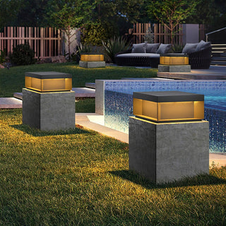 Modern Black Square Box Outdoor Light