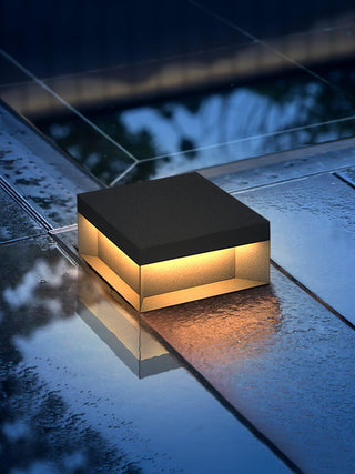 Modern Black Square Box Outdoor Light