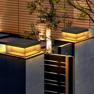 Modern Black Square Box Outdoor Light