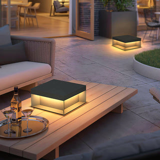 Modern Black Square Box Outdoor Light