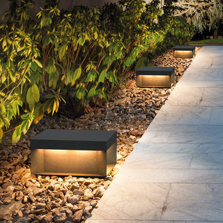 Modern Black Square Box Outdoor Light