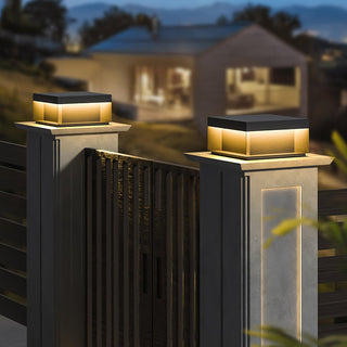 Modern Black Square Box Outdoor Light