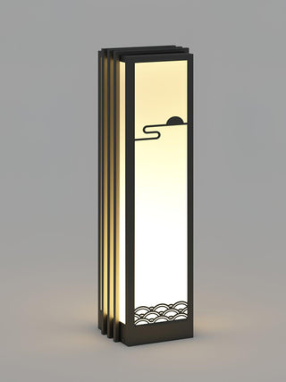 Modern Black Sunrise Pattern Outdoor Light