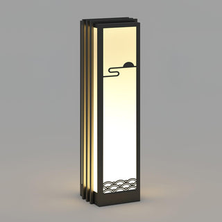 Modern Black Sunrise Pattern Outdoor Light