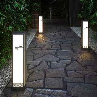 Modern Black Sunrise Pattern Outdoor Light