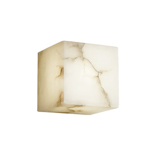 Modern Cube Square Alabaster Wall Sconce