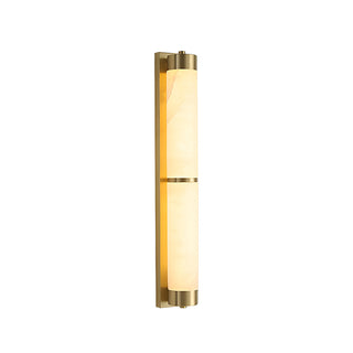 Modern Cylindra Alabaster Brass Wall Light