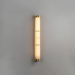 Modern Cylindra Alabaster Brass Wall Light