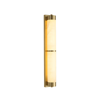 Cylindra Alabaster Brass Wall Light