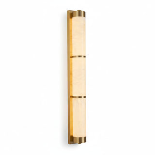 Cylindra Alabaster Brass Wall Light