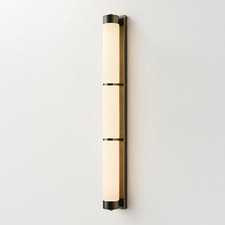 Cylindra Alabaster Brass Wall Light