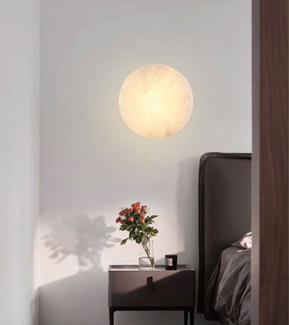 Modern Cylindrical Alabaster Wall Light