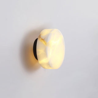 Modern Cylindrical Alabaster Wall Light