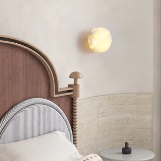 Modern Cylindrical Alabaster Wall Light