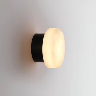 Modern Cylindrical Alabaster Wall Light