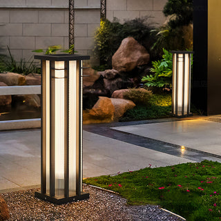 Modern Double Axis Outdoor Post Lamp