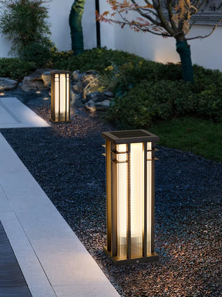 Modern Double Axis Outdoor Post Lamp