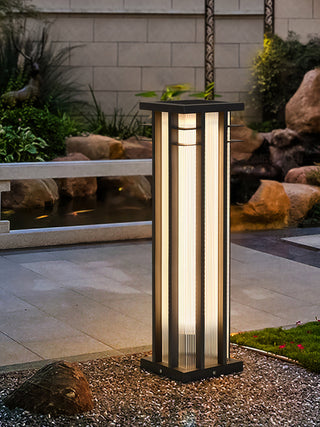 Modern Double Axis Outdoor Post Lamp