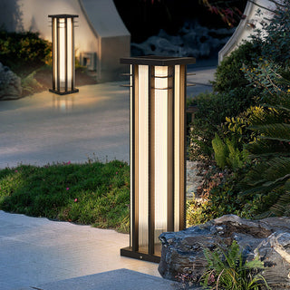 Modern Double Axis Outdoor Post Lamp