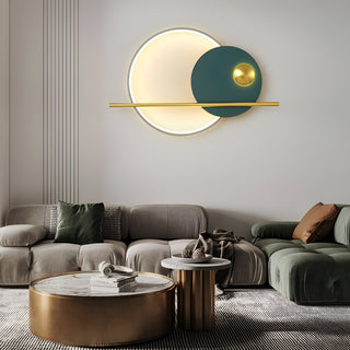 Modern Linear Double Circle Wall Light