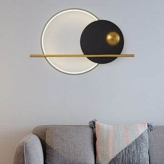 Modern Linear Double Circle Wall Light