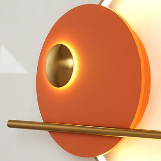 Modern Linear Double Circle Wall Light