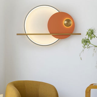 Modern Linear Double Circle Wall Light