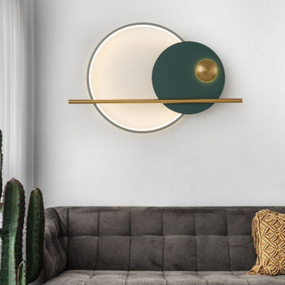 Modern Linear Double Circle Wall Light