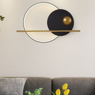 Modern Linear Double Circle Wall Light