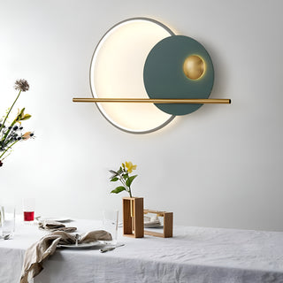 Modern Linear Double Circle Wall Light