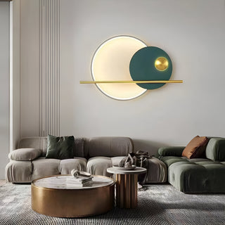 Modern Linear Double Circle Wall Light