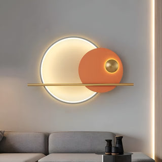 Modern Linear Double Circle Wall Light