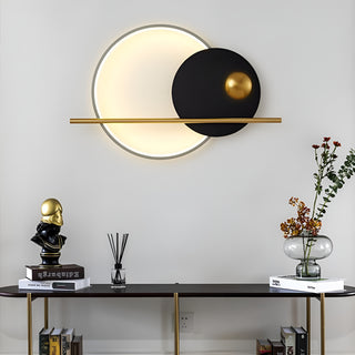 Modern Linear Double Circle Wall Light