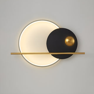 Modern Linear Double Circle Wall Light