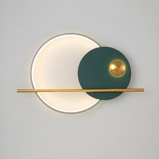 Modern Linear Double Circle Wall Light