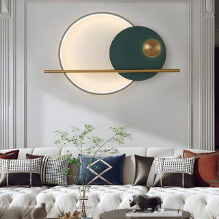 Modern Linear Double Circle Wall Light