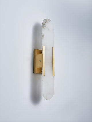 Modern Melange Elongated Alabaster Wall Lamp