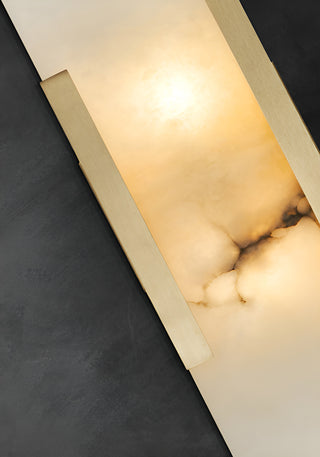 Modern Melange Elongated Alabaster Wall Lamp