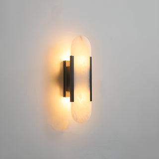 Modern Melange Elongated Alabaster Wall Lamp