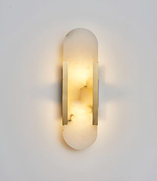 Modern Melange Elongated Alabaster Wall Lamp