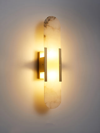 Modern Melange Elongated Alabaster Wall Lamp