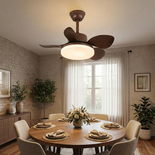 Modern Minimalist Walnut Ceiling Fan Light