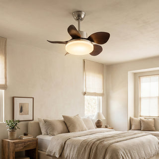 Modern Minimalist Walnut Ceiling Fan Light