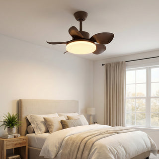 Modern Minimalist Walnut Ceiling Fan Light