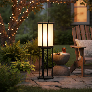 Round Pillar Acrylic Lantern Outdoor Lamp