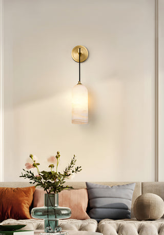 Modern Petra Alabaster Wall Sconce